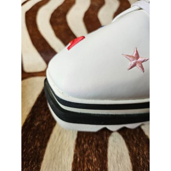 Stella McCartney Sneak-Elyse Monogram Platform Sneakers Sz 37.5 US 7.5 - Picture 11 of 11